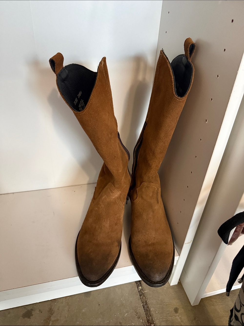 Women’s Tall Suede Cowboy Boots in Brown